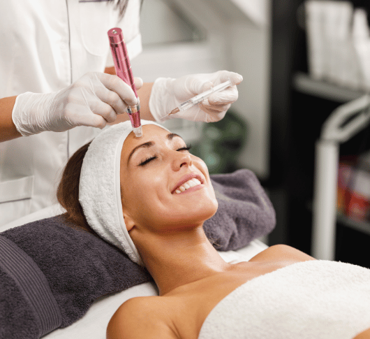 having aesthetic treatment done at Deserve Aesthetics