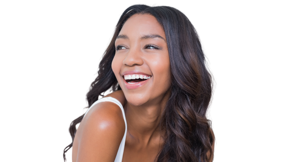 beautiful brunette after radiesse treatment