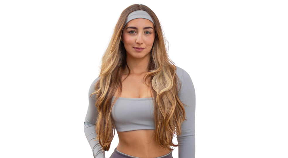 Fitness model representing modern wellness solutions